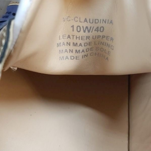 Vince Camuto White Leather Floral Lace-Up Claudinia Sneakers size 10W/40 - Picture 5 of 9